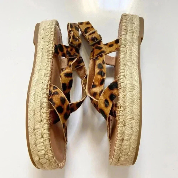 Madewell Malia Leopard Espadrille Platform Sandals size 8 - Picture 9 of 13